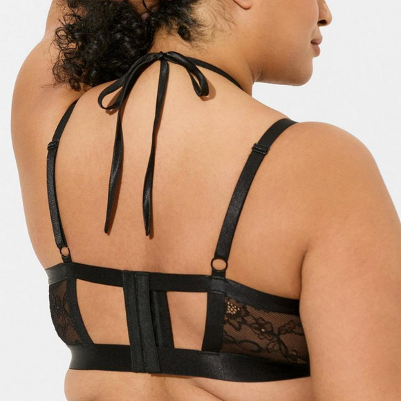Torrid Cut Out Strappy Bra Heart Cage Harness Longline Bralette Lingerie Plus 2X - Picture 2 of 11